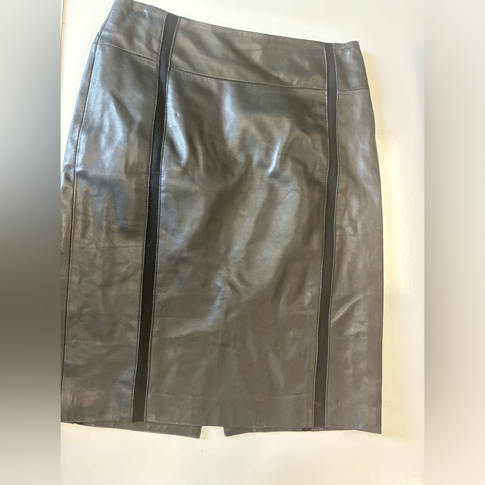 Classiques Entier Black Leather Skirt